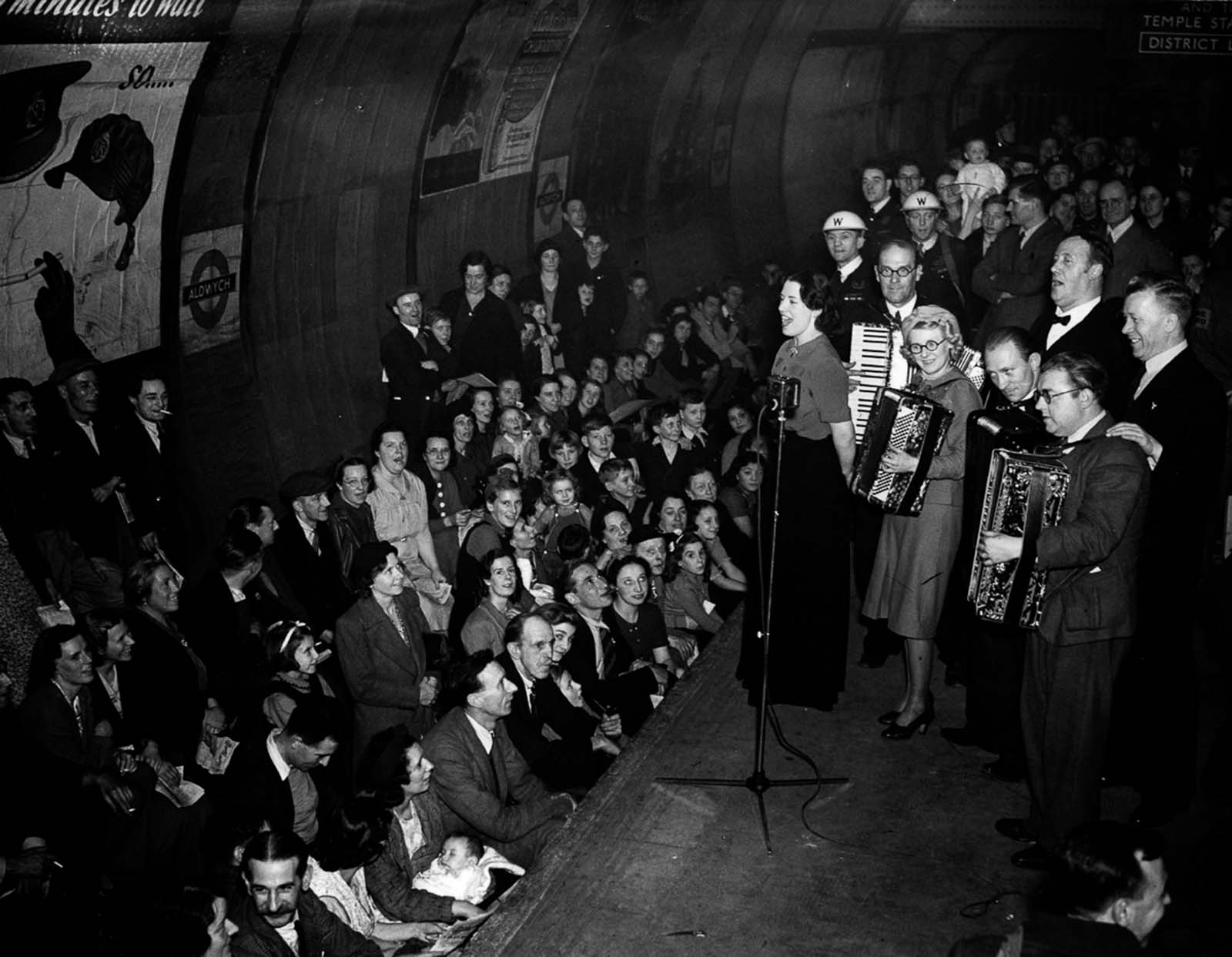 london blitz underground photos