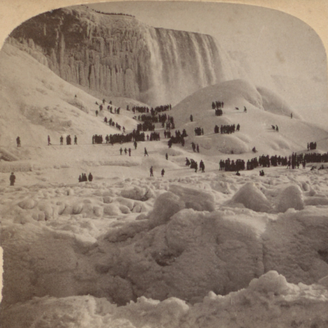 frozen Niagara Falls old photos