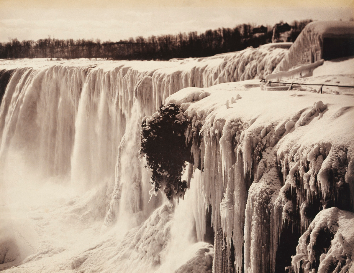 frozen Niagara Falls old photos
