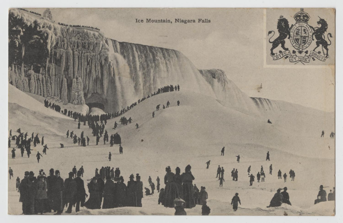 frozen Niagara Falls old photos