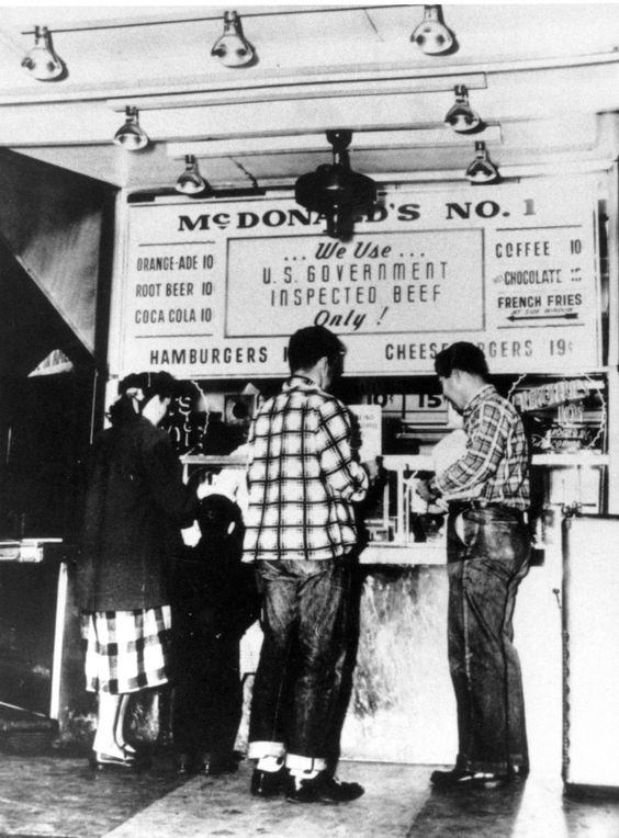 McDonalds old photos original menu advertisements