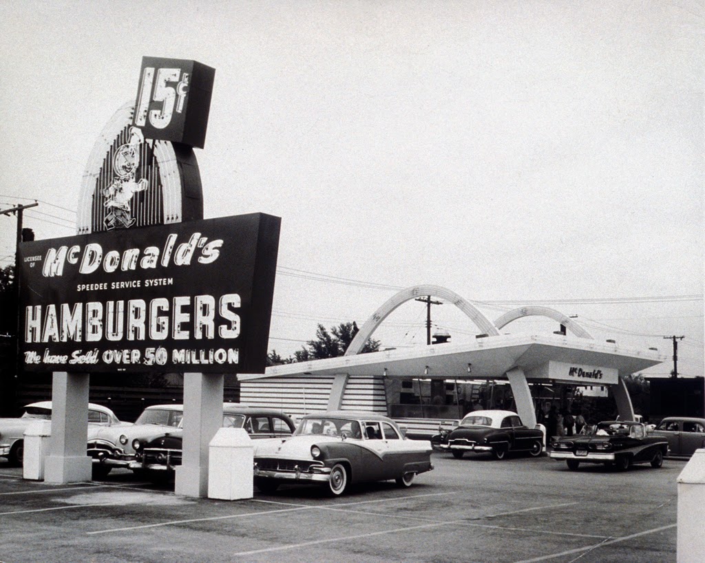McDonalds old photos original menu advertisements