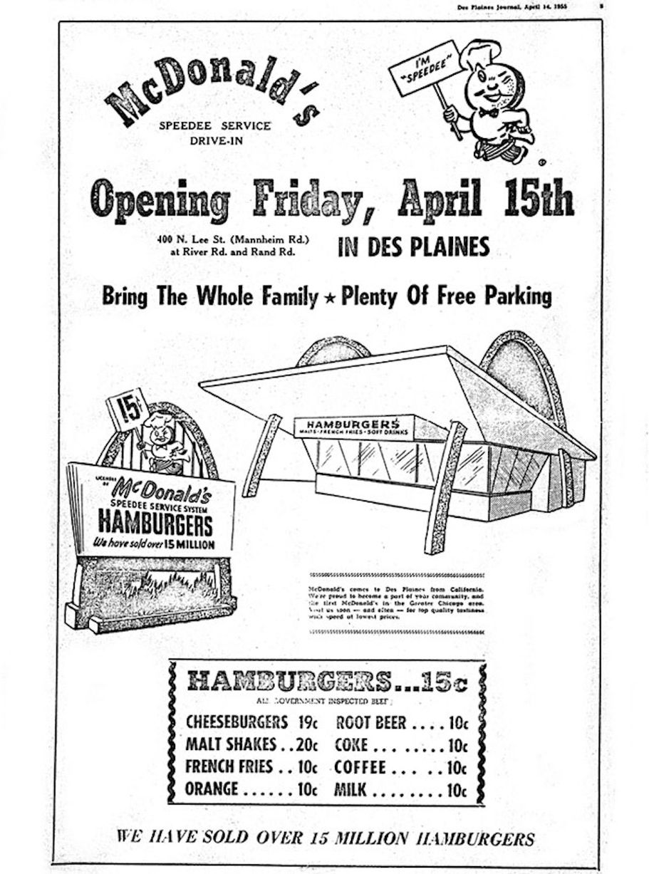 McDonalds old photos original menu advertisements