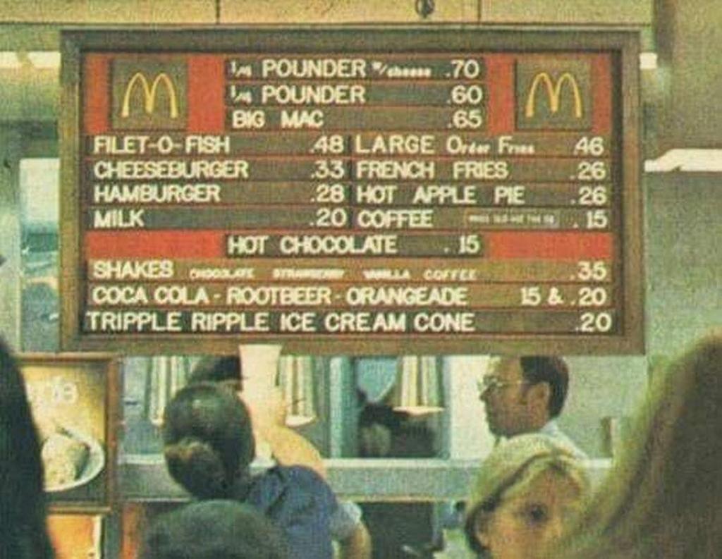 McDonalds old photos original menu advertisements
