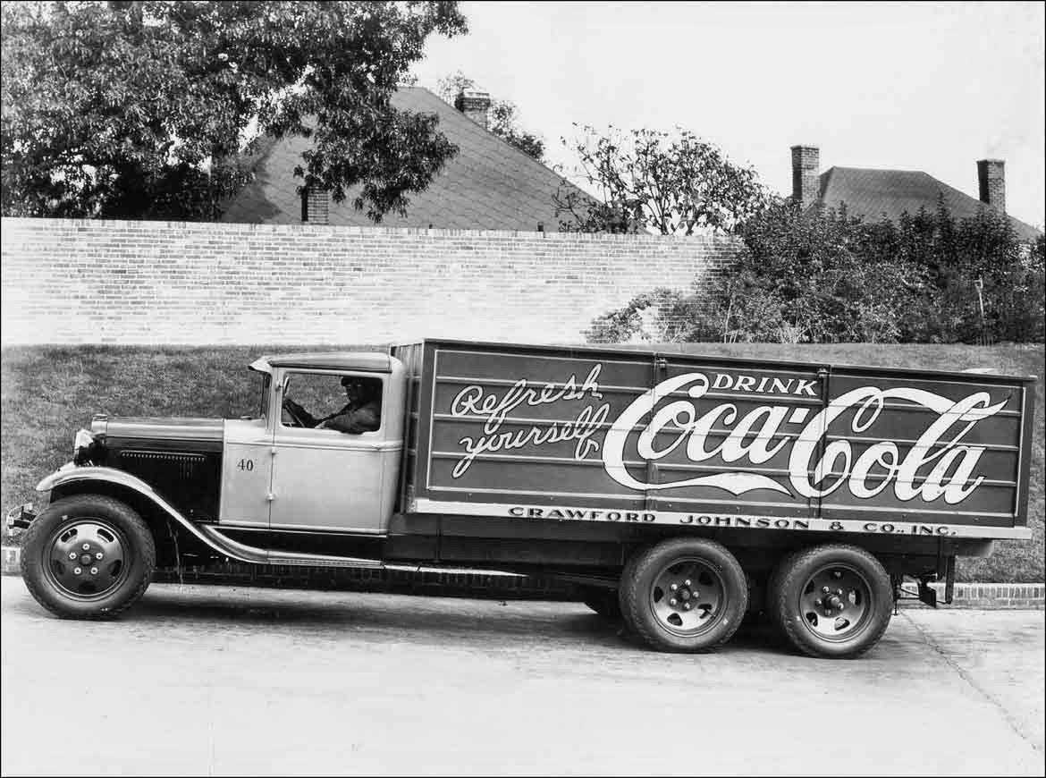 Old Photos Coca-Cola Advertising Delivery Trucks