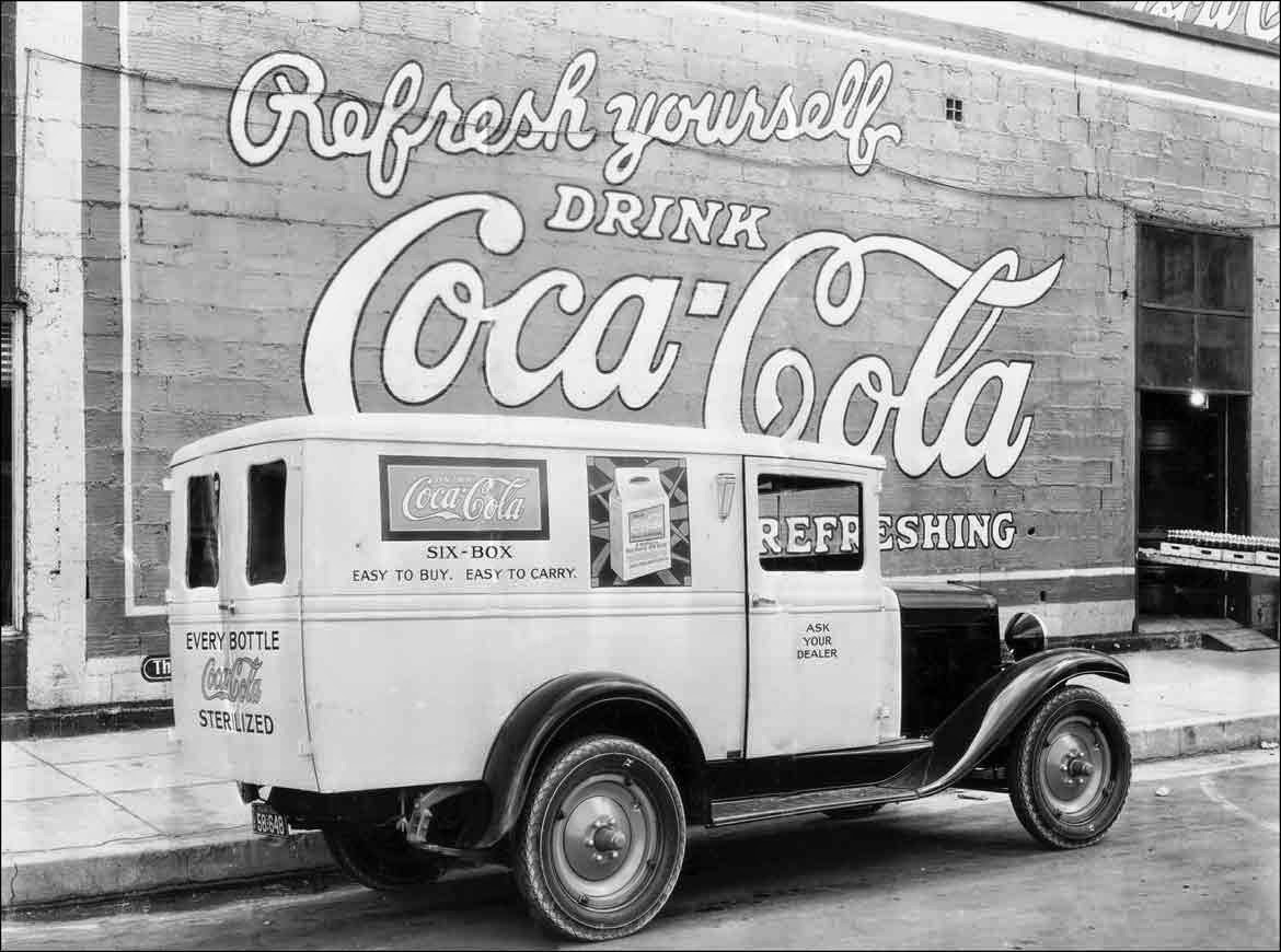 Old Photos Coca-Cola Advertising Delivery Trucks