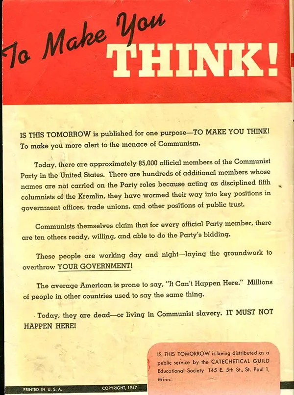 Red Scare Comic Book: Is This Tomorrow: America Under Communism!