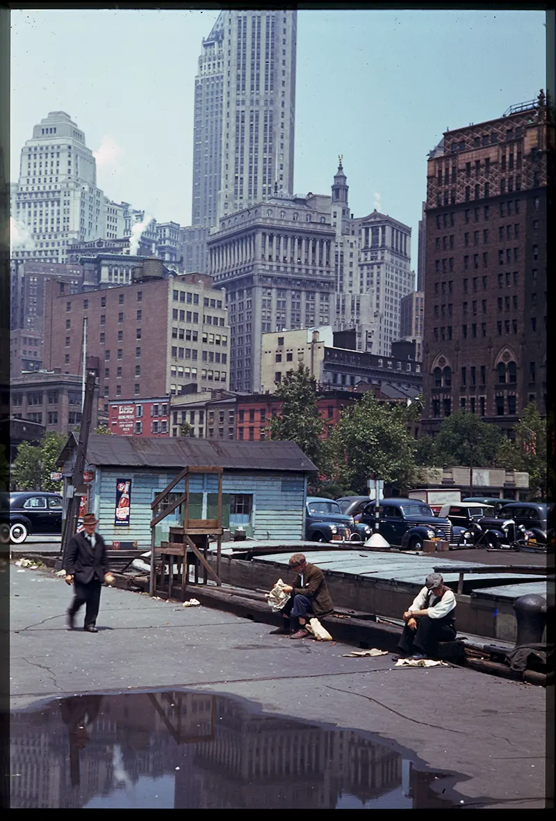 Manhattan in Kodachrome Photos 1940s
