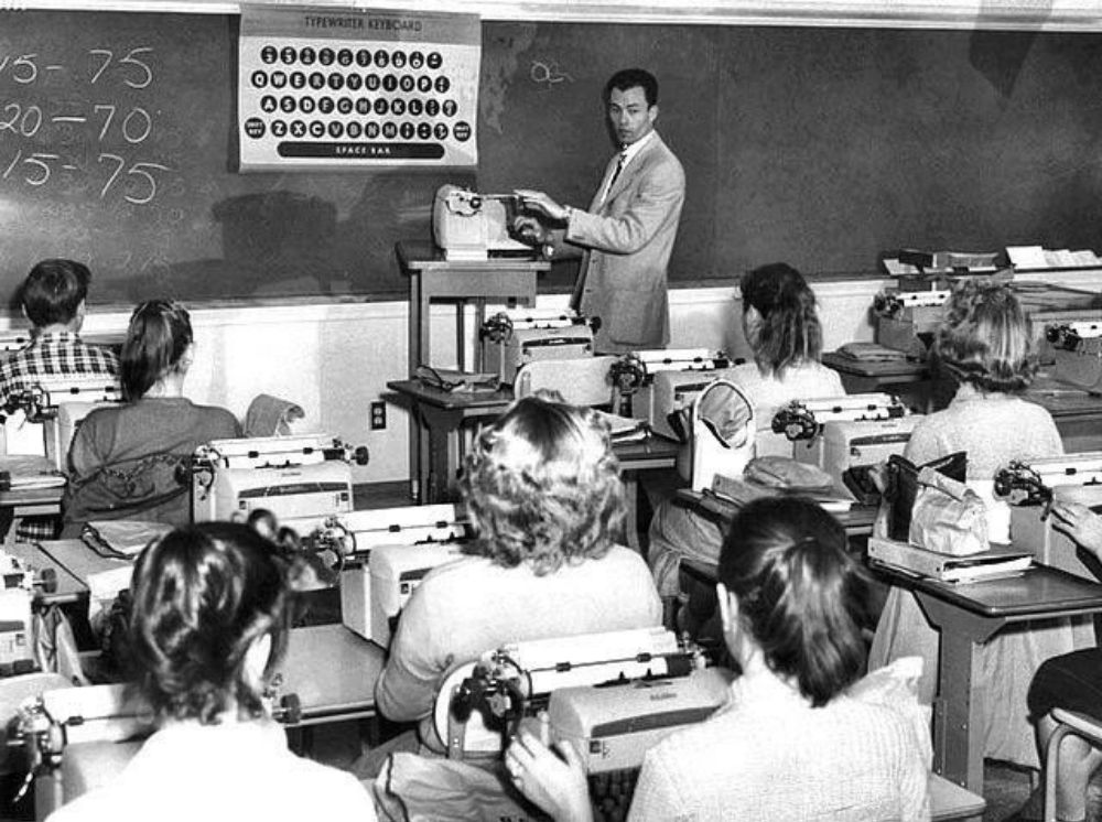 Typing Class Old Photos
