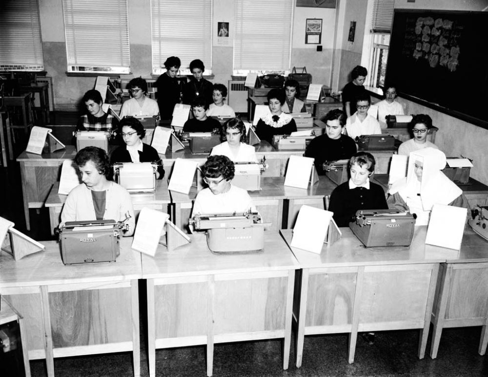 Typing Class Old Photos