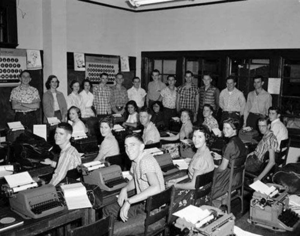 Typing Class Old Photos