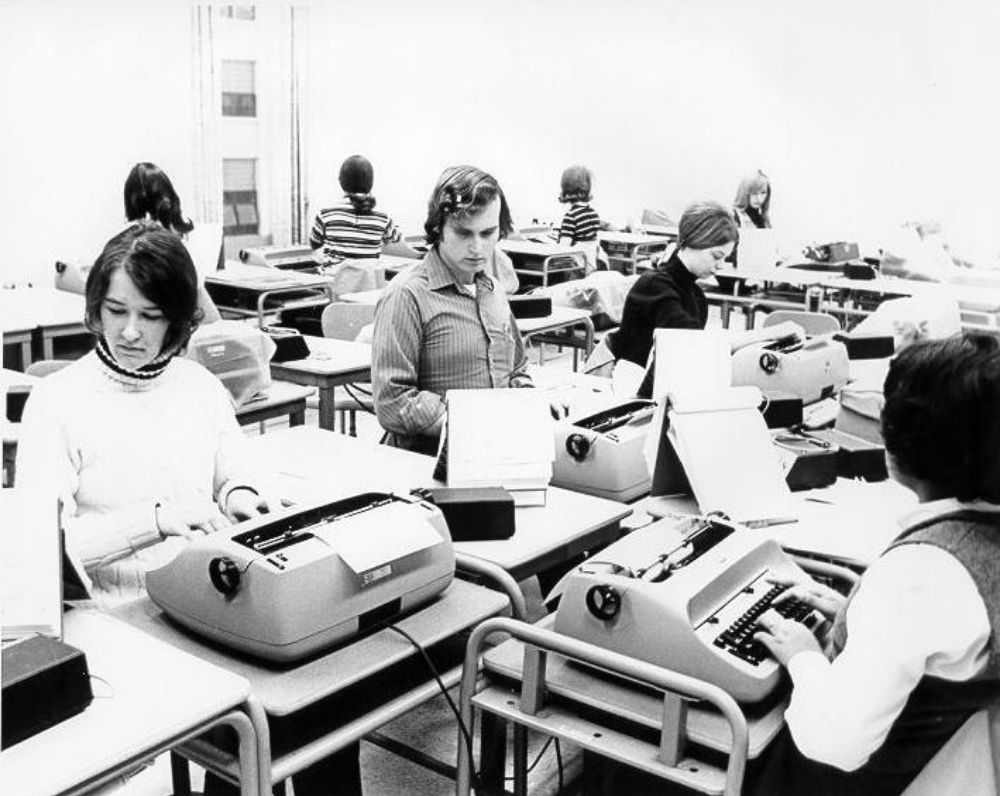 Typing Class Old Photos