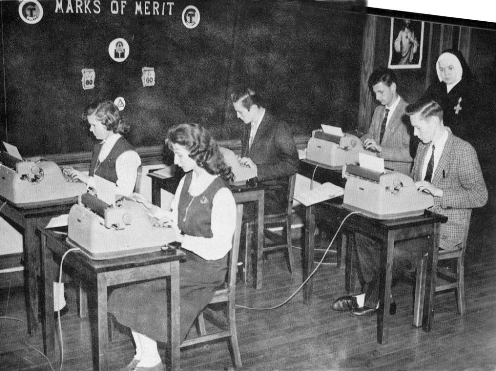 Typing Class Old Photos
