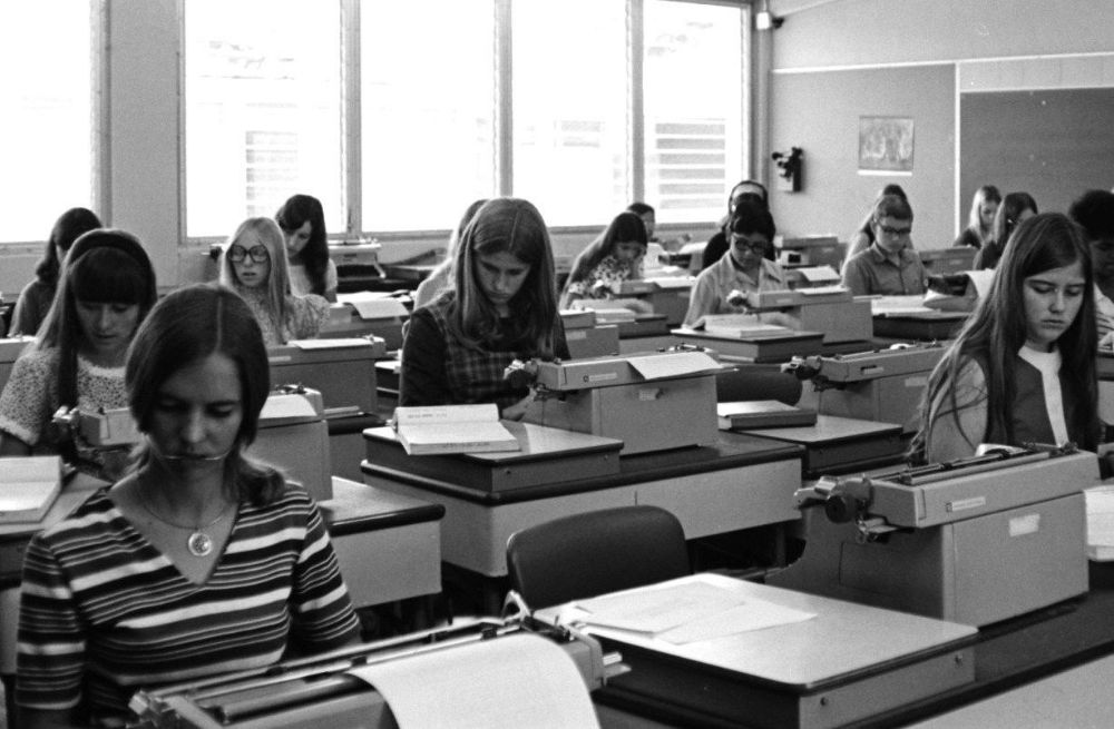 Typing Class Old Photos