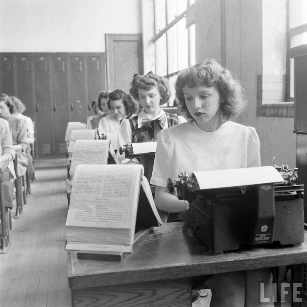 Typing Class Old Photos