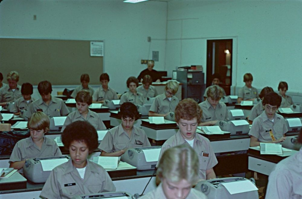 Typing Class Old Photos