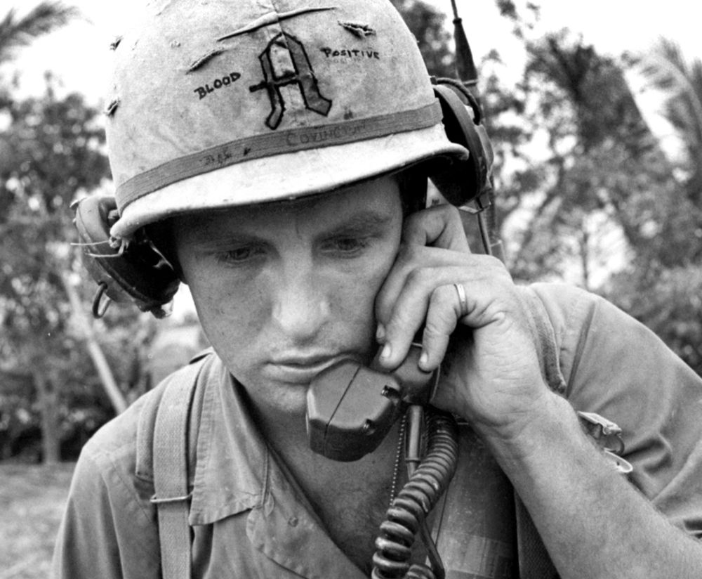 Graffiti on Soldiers Helmets Vietnam War