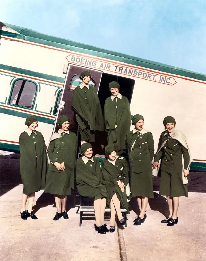 Boeing Air Transport stewardesses, 1930.