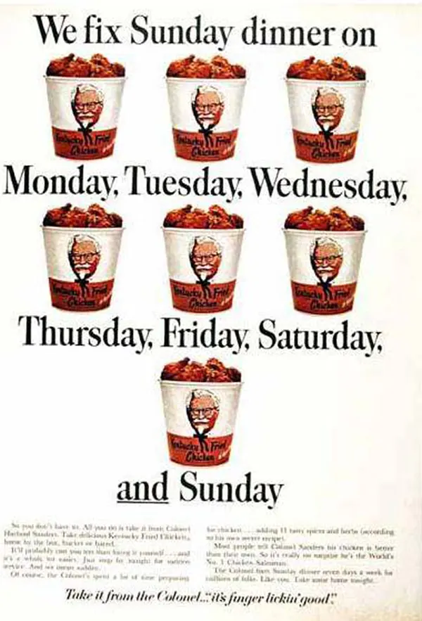KFC Vintage Menus and Ads Old Photos