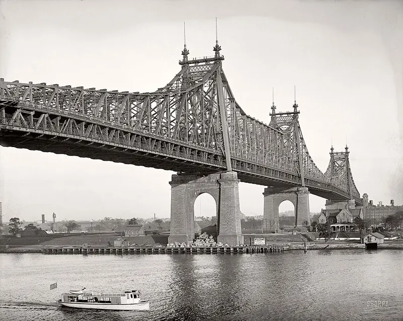 Queensboro Bridge Construction Old Photos