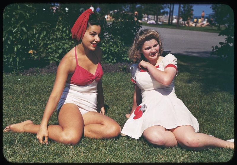 Kodachrome Slides Everyday Life USA 1940s