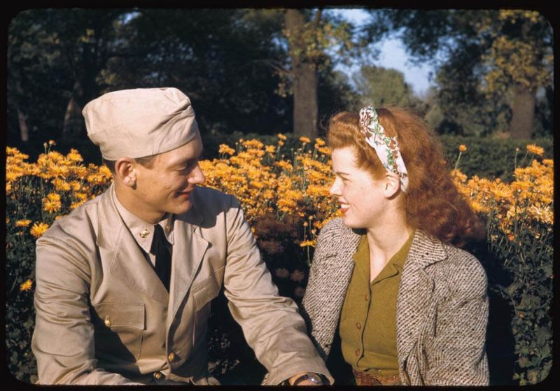 Kodachrome Slides Everyday Life USA 1940s