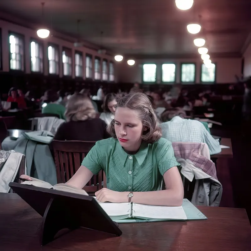 Vintage Photos of Female Students at Smith College, Northampton, Massachusetts, 1948