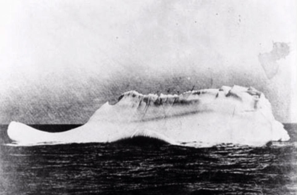 Photography of an iceberg from the cable ship