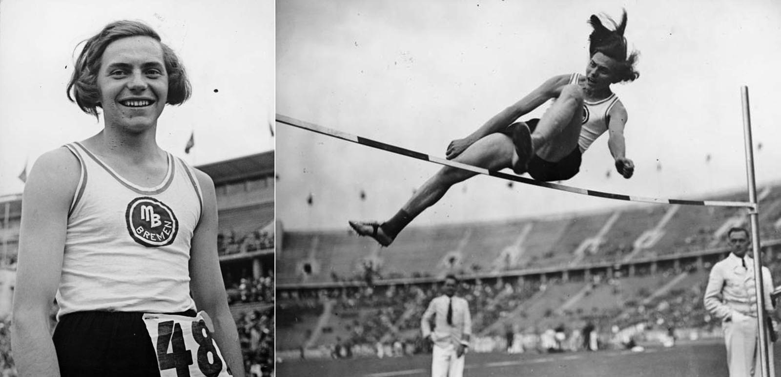Ratjen's winning 1.63-meter jump at the 1937 German Athletics Championships.