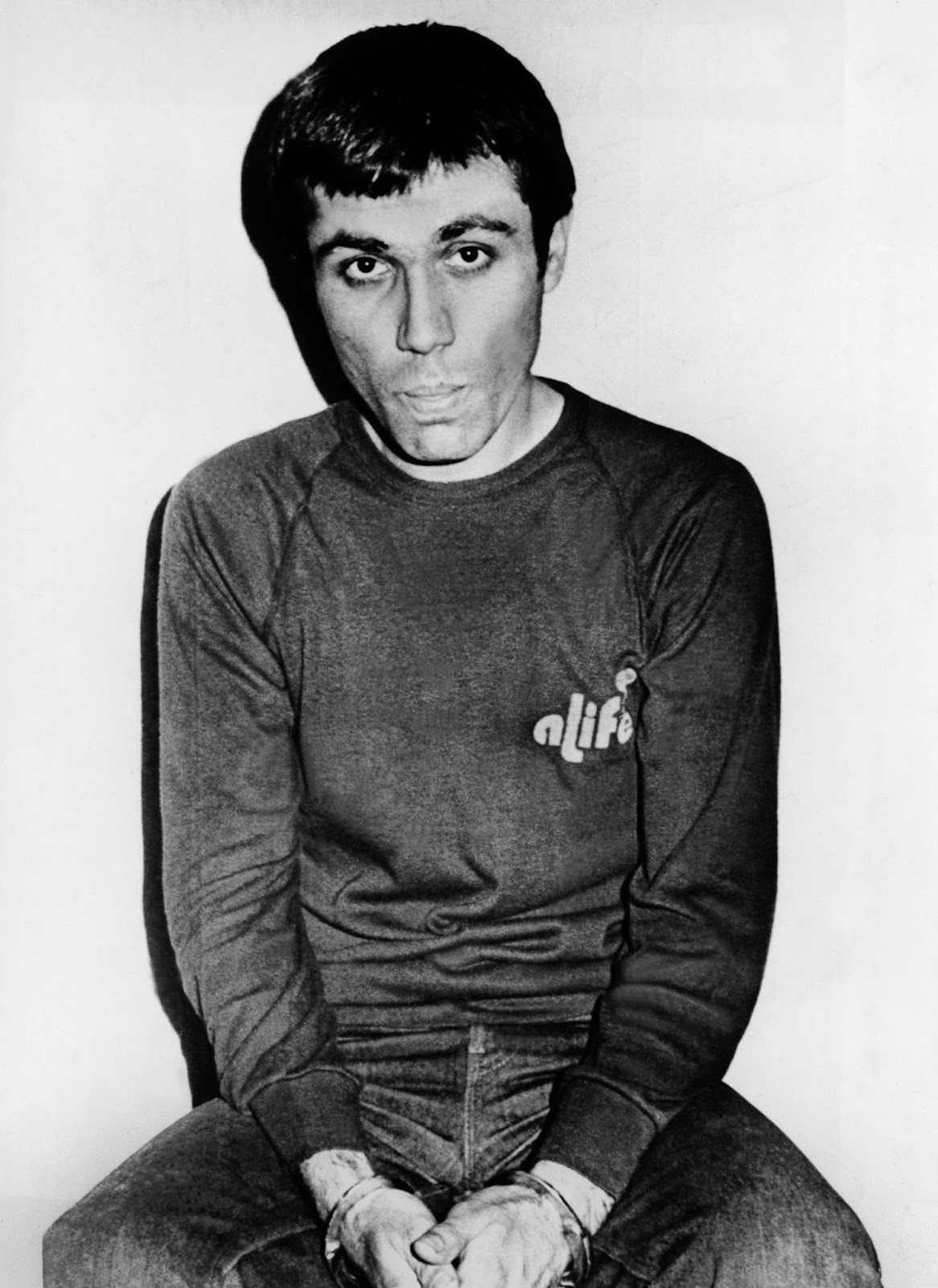Mehmet Ali Ağca photographed in Turkey after being arrested for the murder of journalist Abdi Ipekçi. 1979.