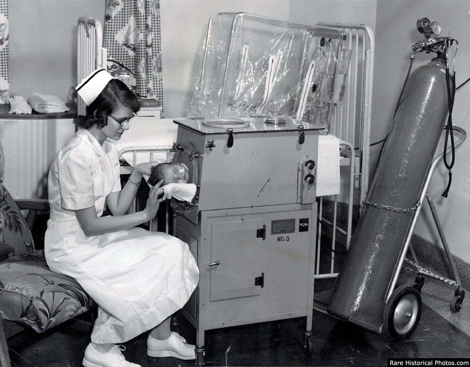 1950s infant iron lung.