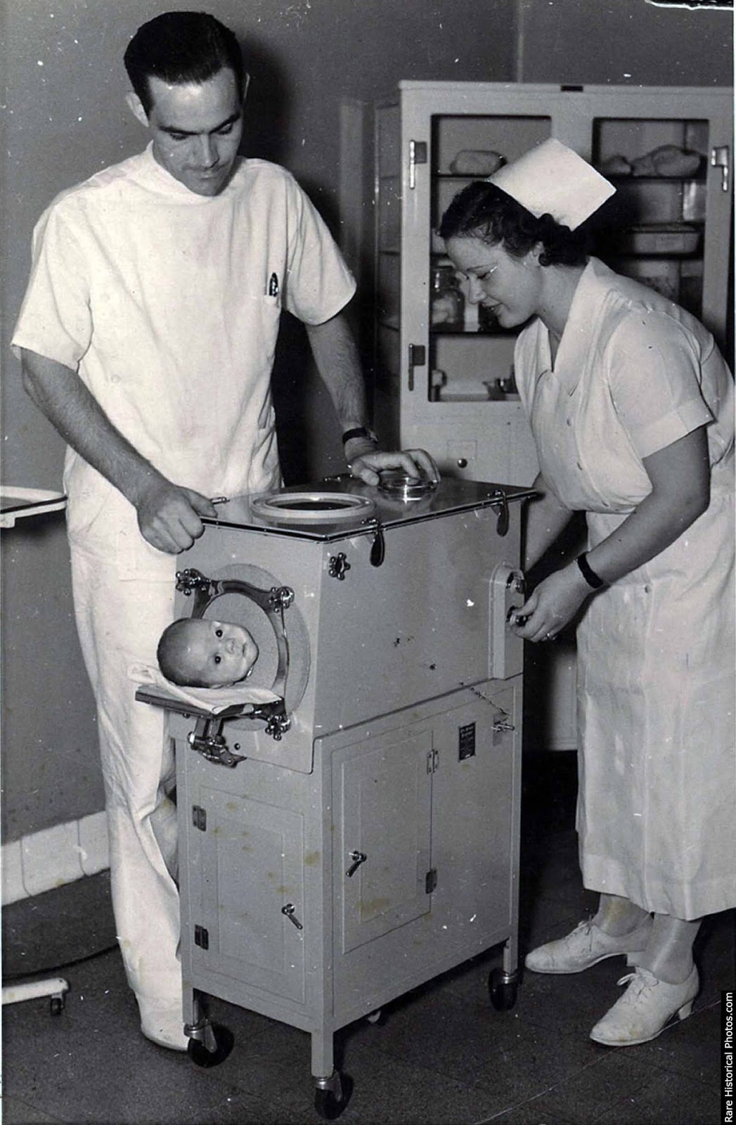 1940s pediatric iron lung.