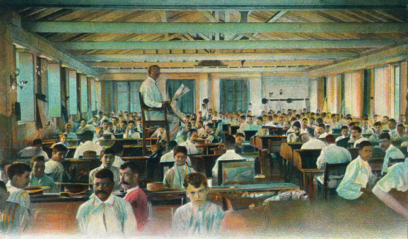 A cigar factory in Havana. 1950.