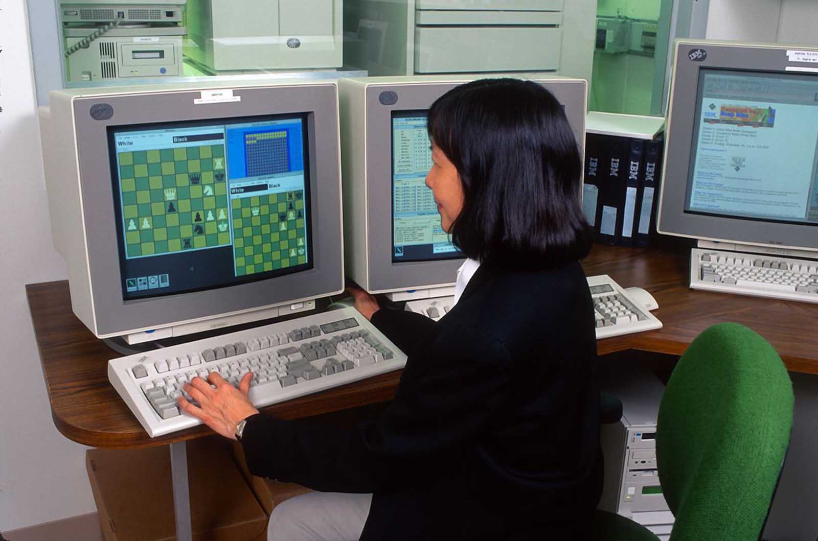 A computer programmer at IBM headquarters in Armonk, New York.