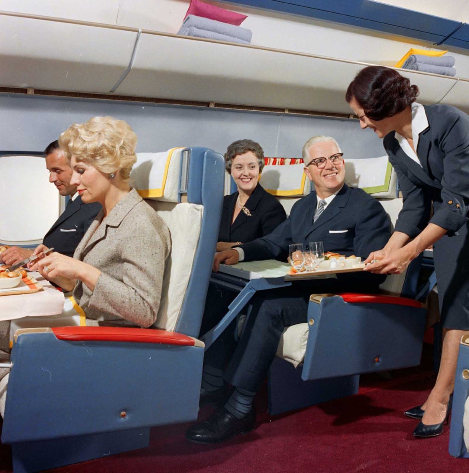 The flight attendants had to show a combination of model looks, manners socialite, skills maids, waitresses and nurses.