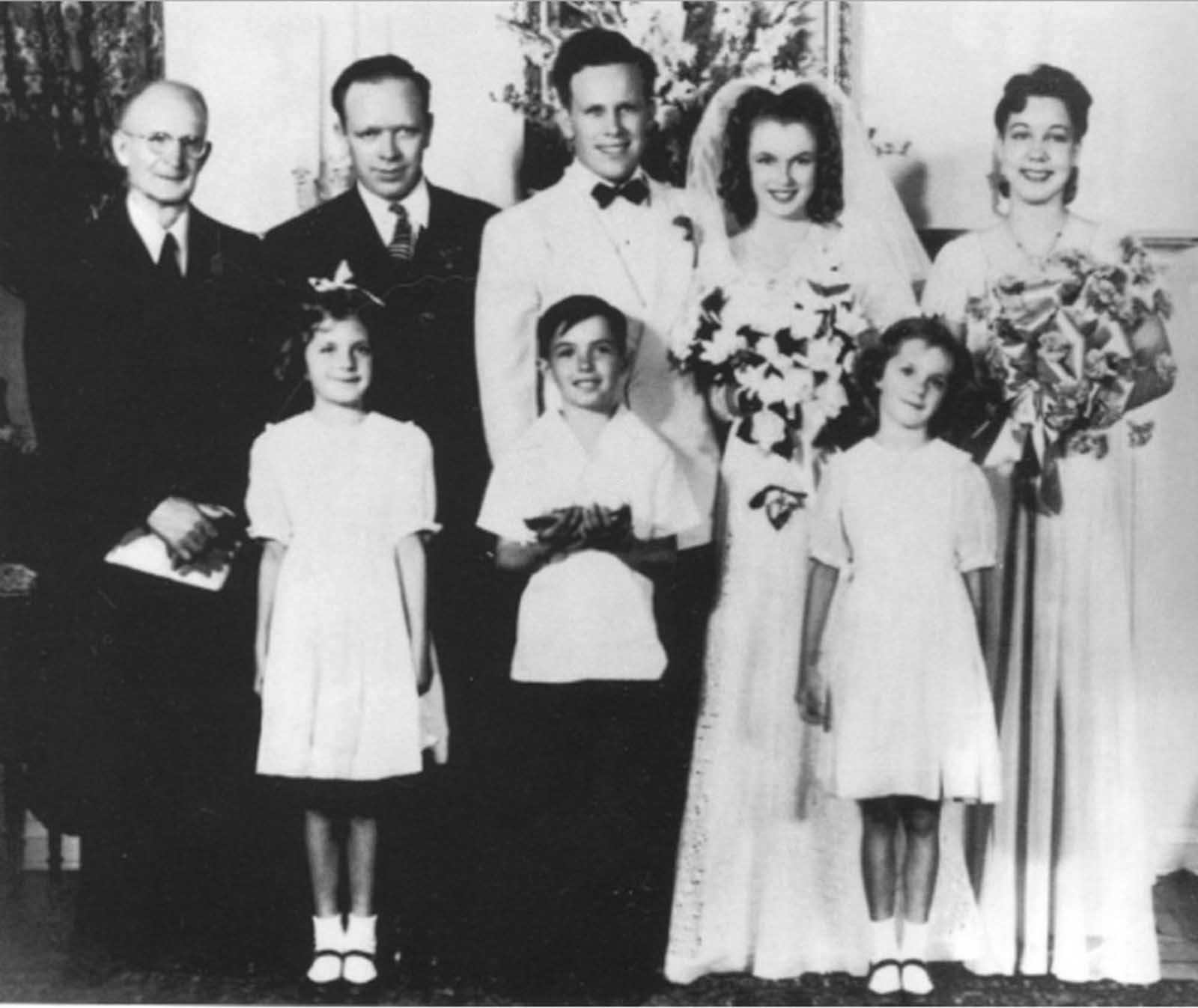 Friends and family at the wedding.