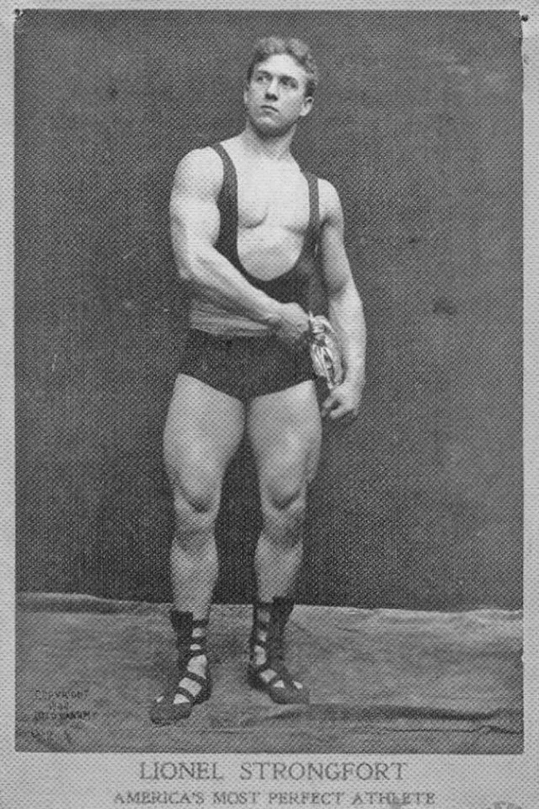 Lionel Strongfort. He began his famed stage career around 1897, becoming world renowned for his 