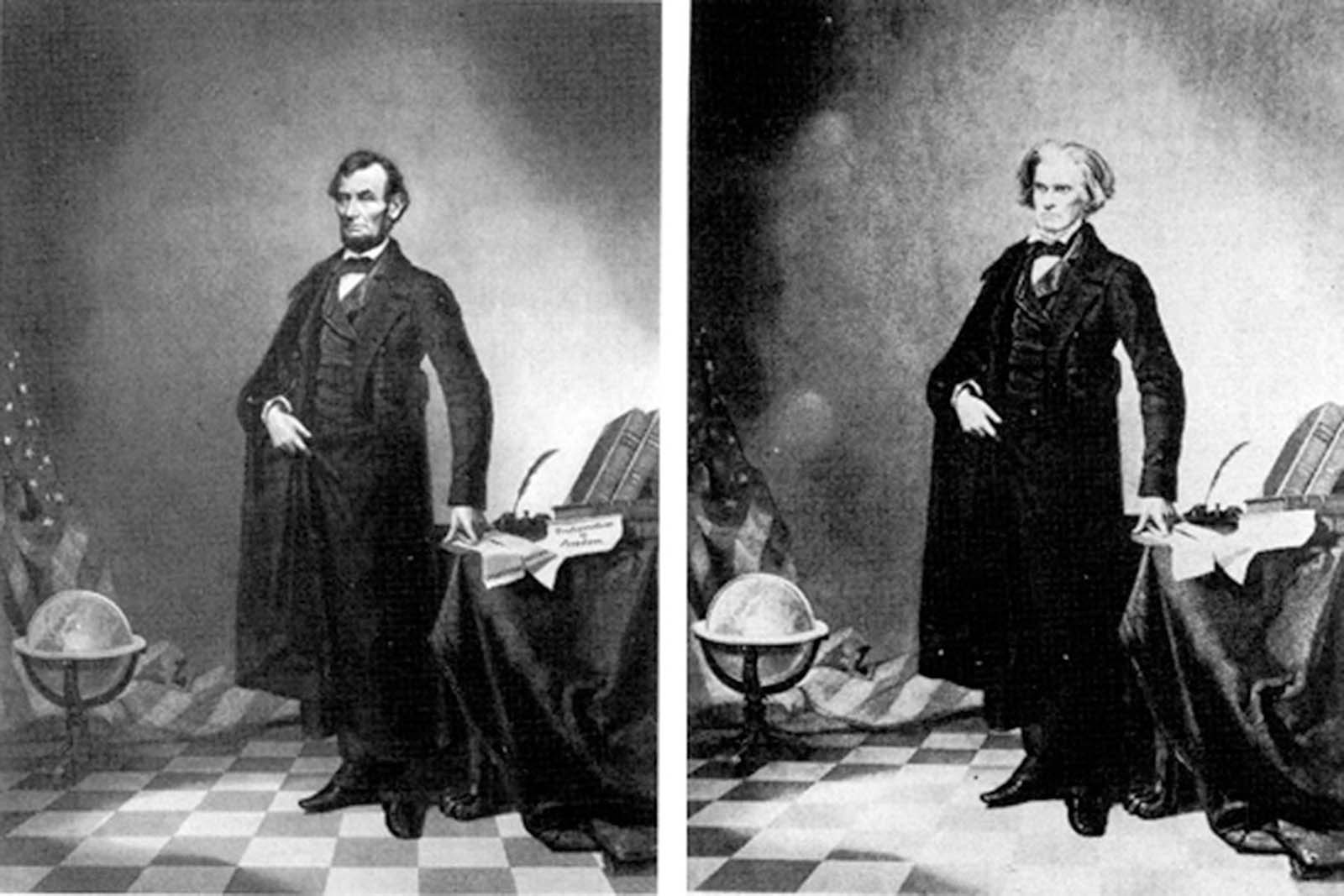 This portrait of Lincoln (arguably the most iconic Abraham Lincoln image we have) isn’t even Abraham Lincoln. It’s just his head, placed on Southern politician John Calhoun’s body. Apparently he didn’t have any “heroic” looking pictures, so they just stuck his head on Calhoun’s body, who, ironically was an ardent supporter of things Lincoln was ardently opposed to…