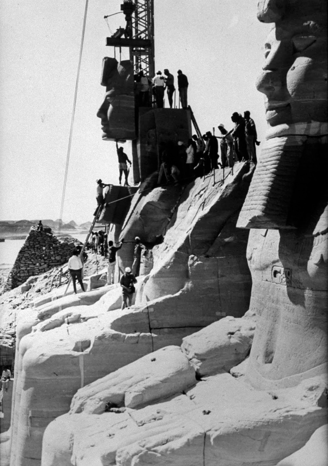 The twin temples were originally carved out of the mountainside in the 13th century BC, during the 19th dynasty reign of the Pharaoh Ramesses II.