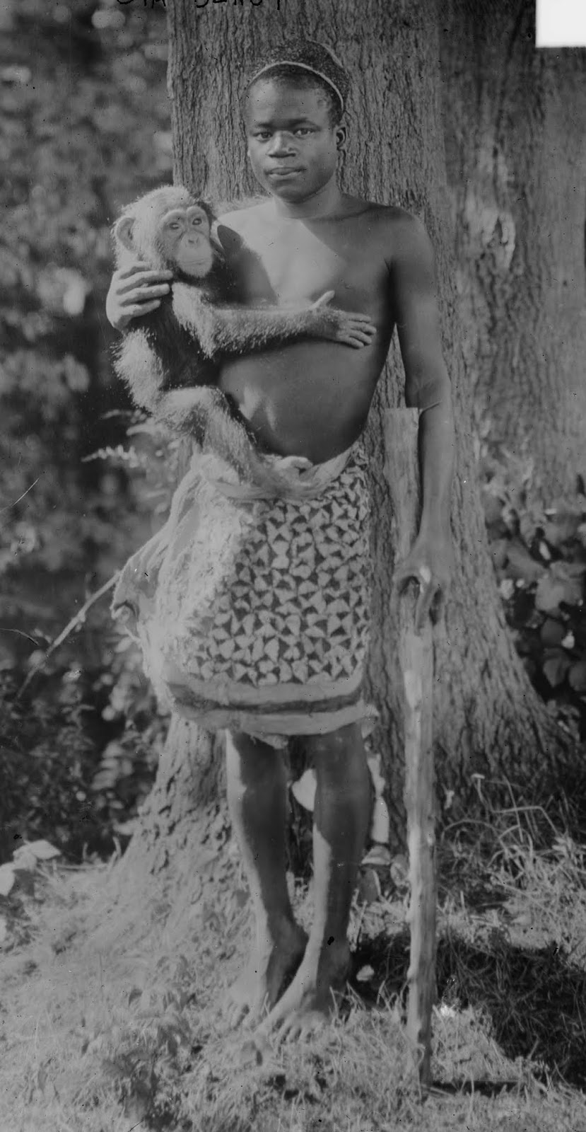 Ota Benga, a Congolese man, in New York's Bronx Zoo in 1906.