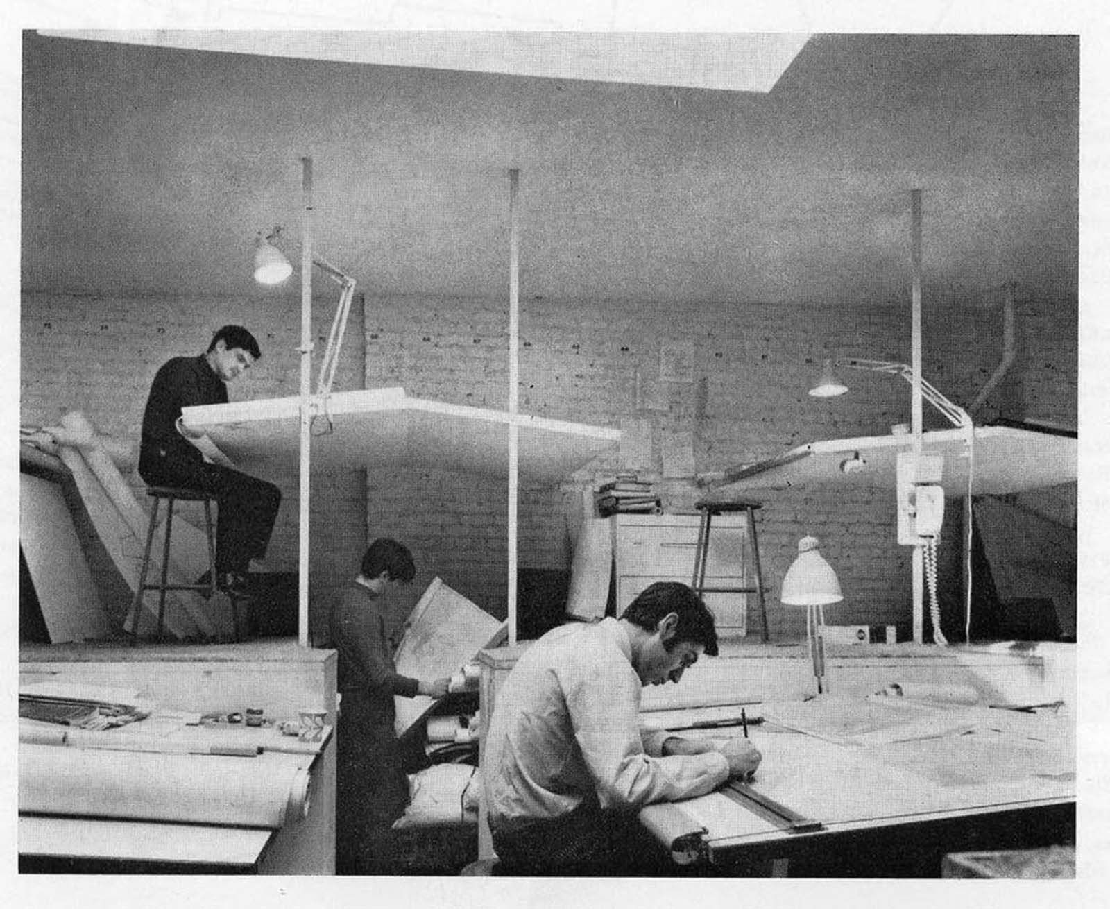 The basic drafting procedure is to place a piece of paper (or other material) on a smooth surface with right-angle corners and straight sides—typically a drawing board.