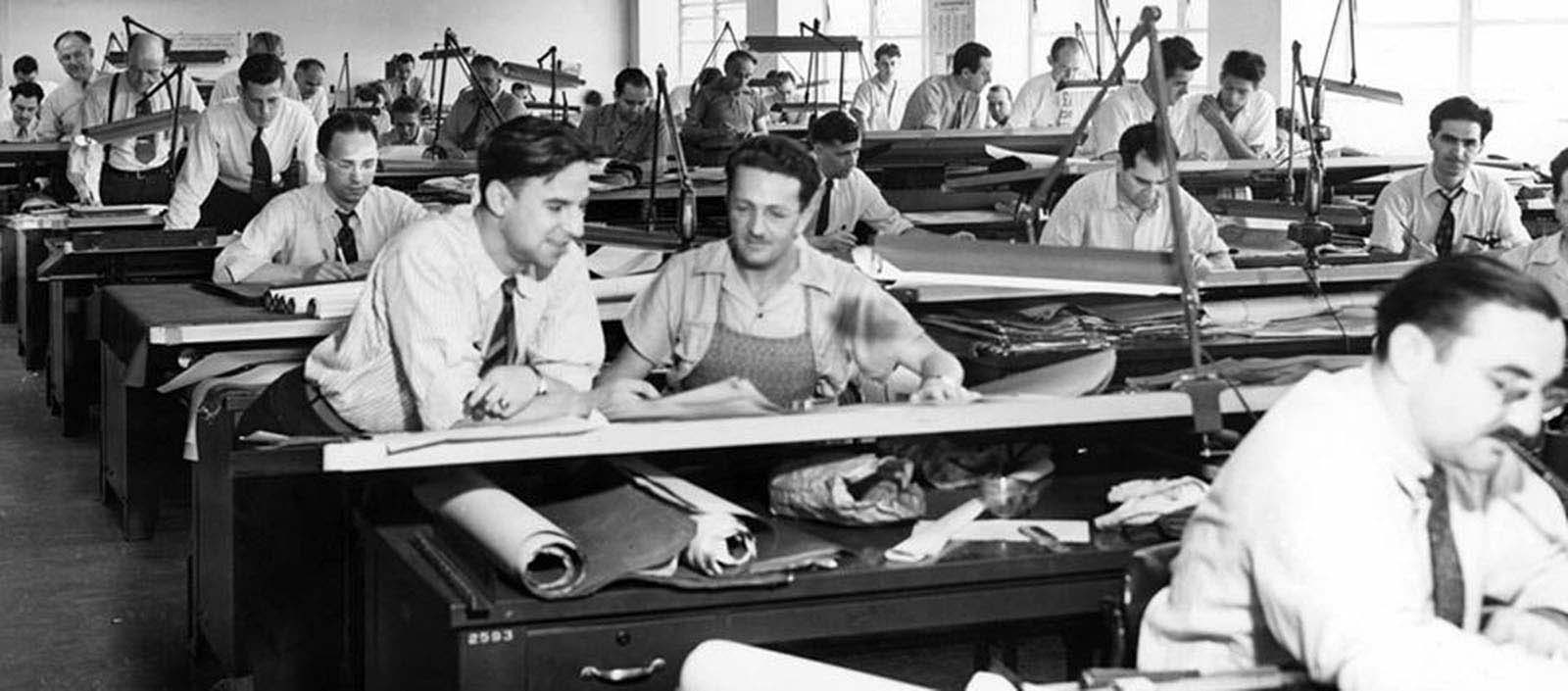 Drafting was indeed was tedious and time-consuming.