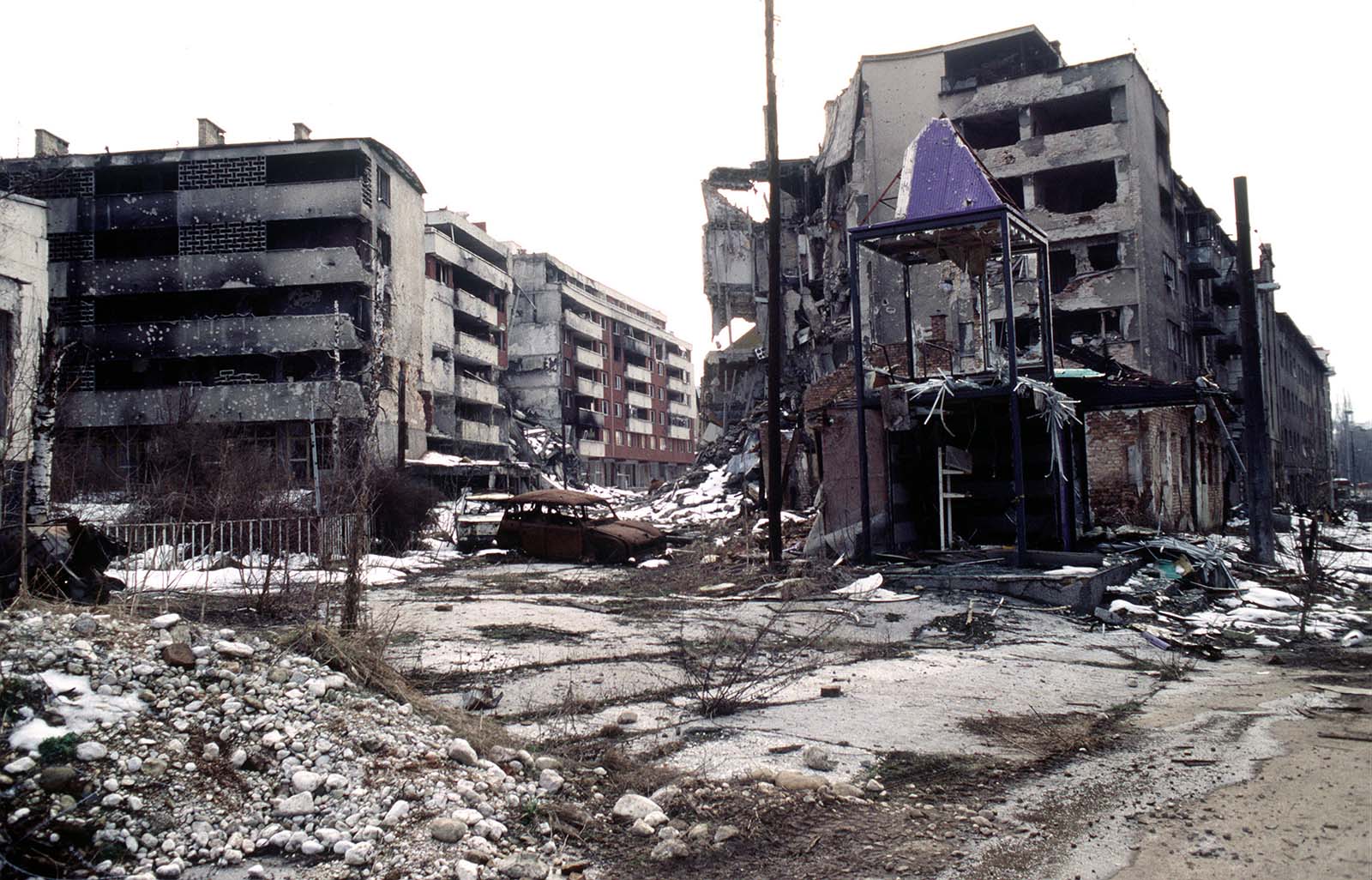 Sarajevo during the siege.
