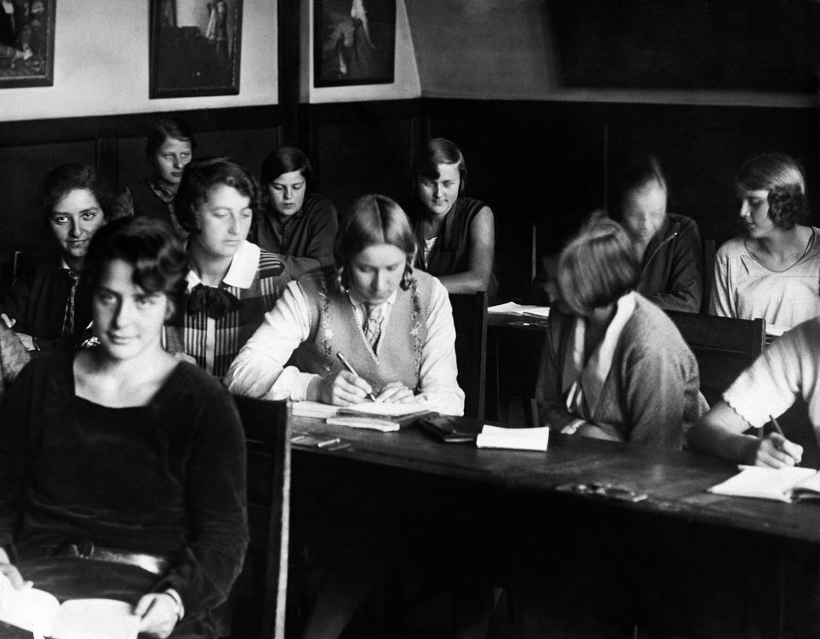 Mayer at school in Germany. 1928.