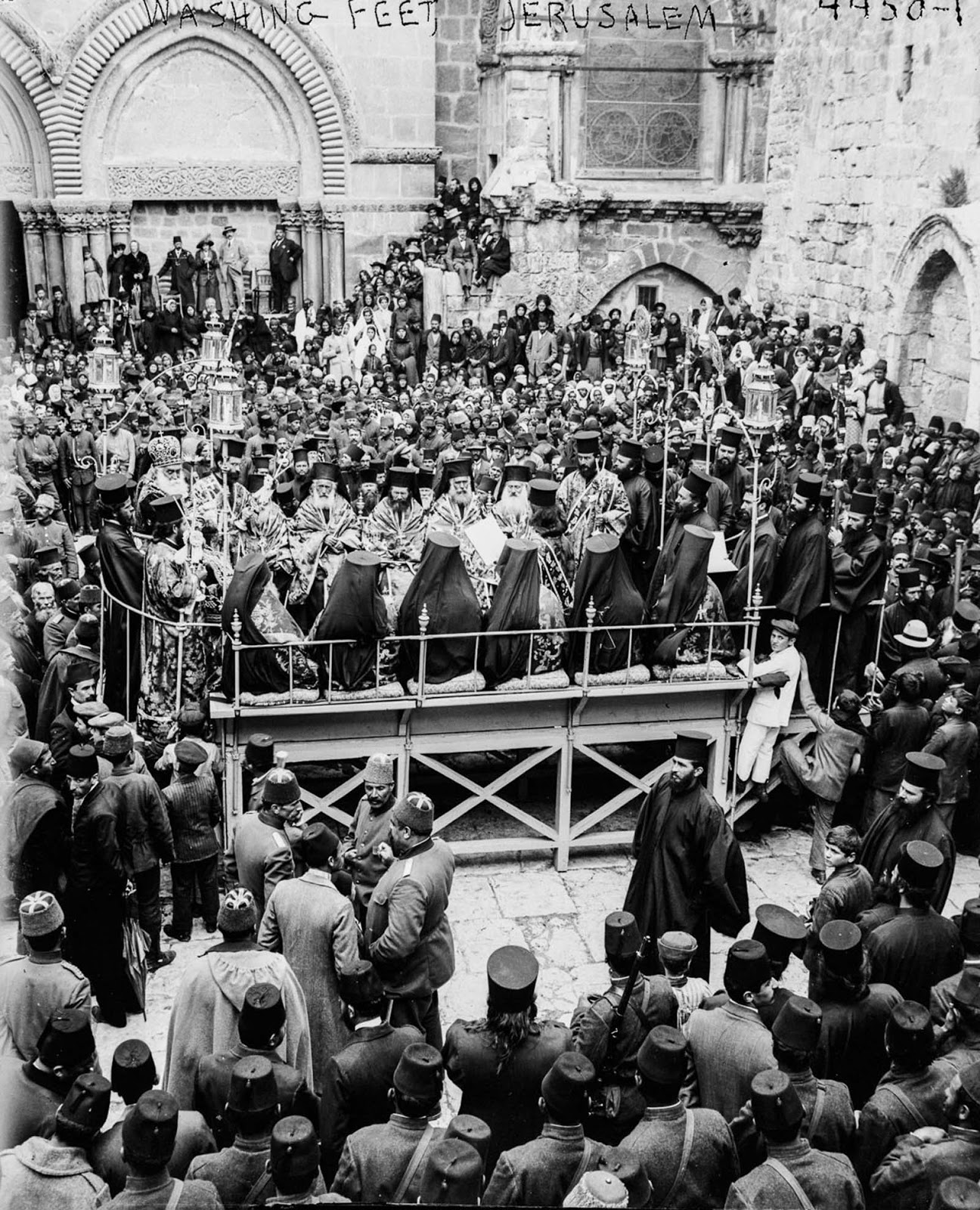 An Orthodox foot-washing ceremony. 1915.