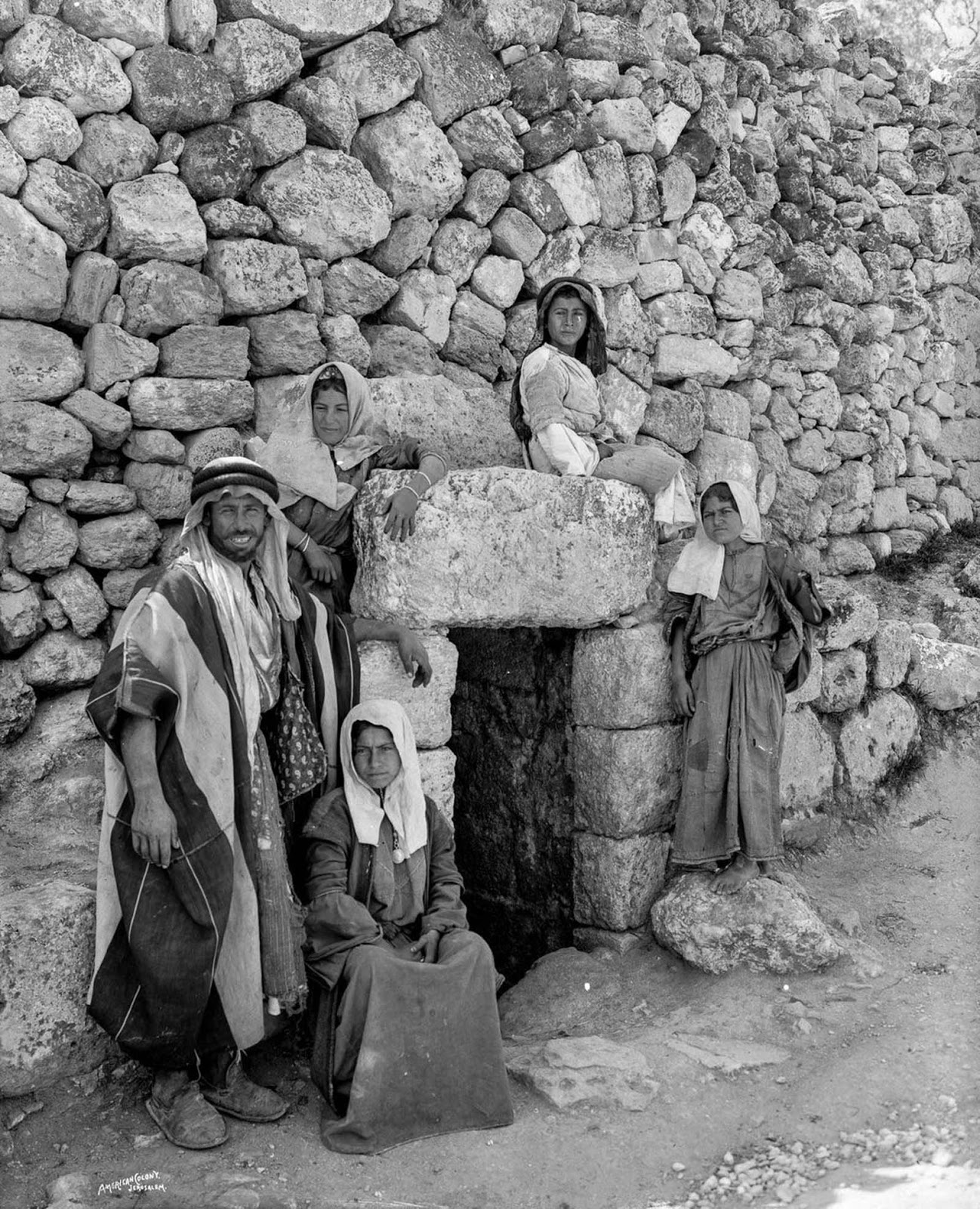 Bedouins at the Tomb of Lazarus near Jerusalem.