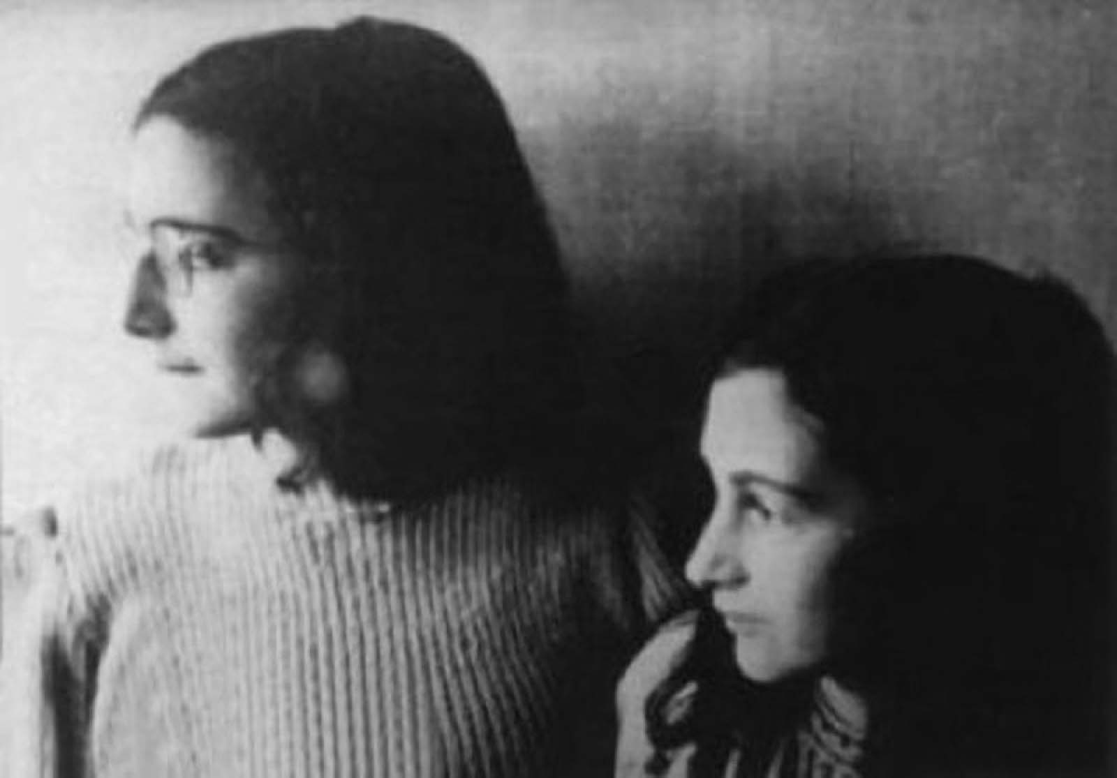 Anne and Margot Frank, 1942. This is believed to be the last photo of Anne Frank.