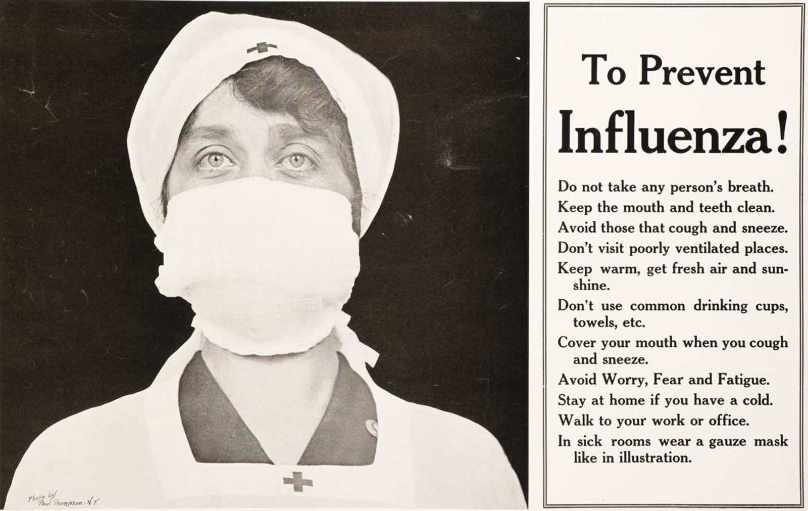 “To Prevent Influenza!” poster, from Illustrated Current News, 1918.