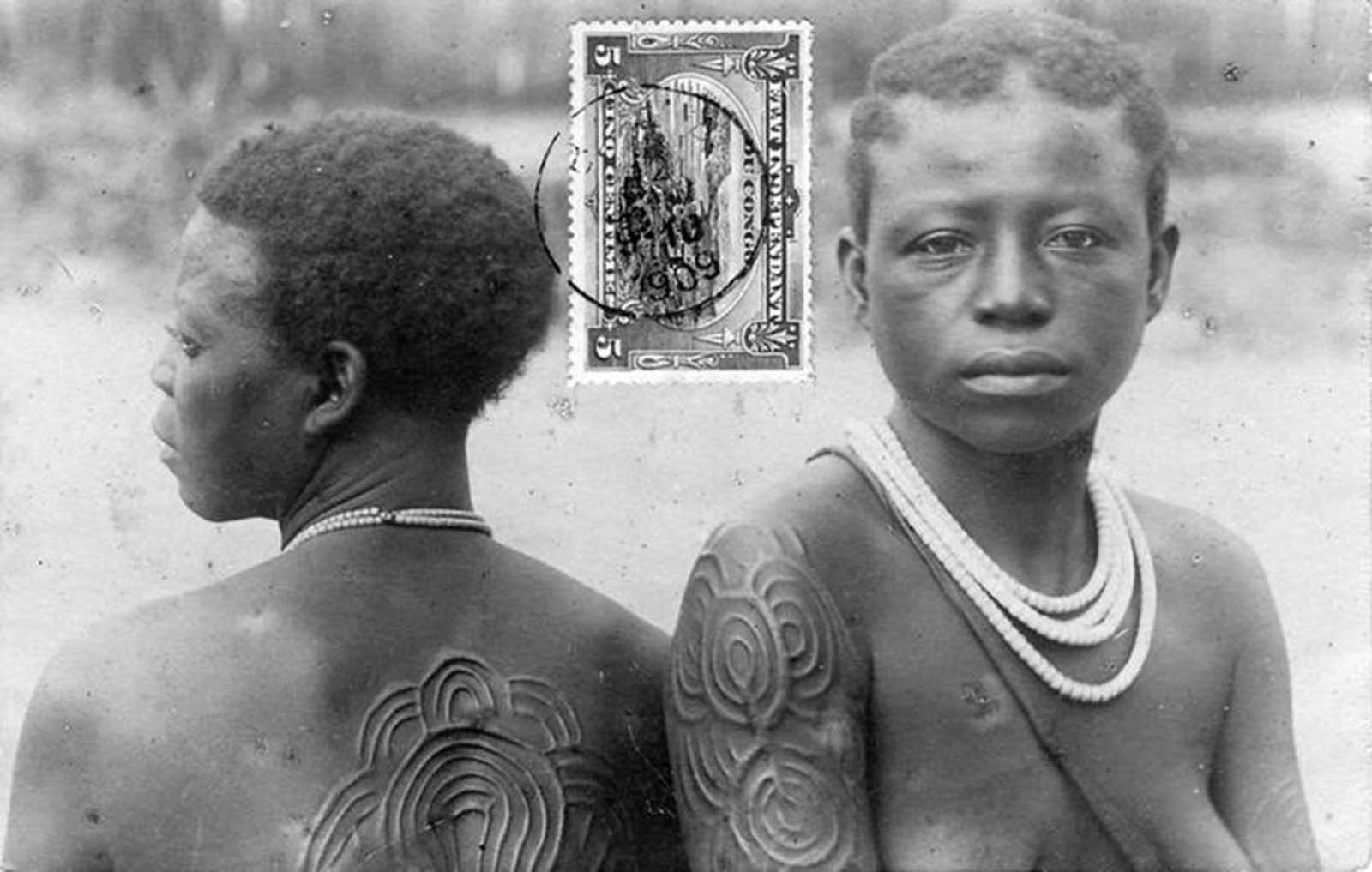 Postcards displaying indigenous forms of body decoration were also popular.