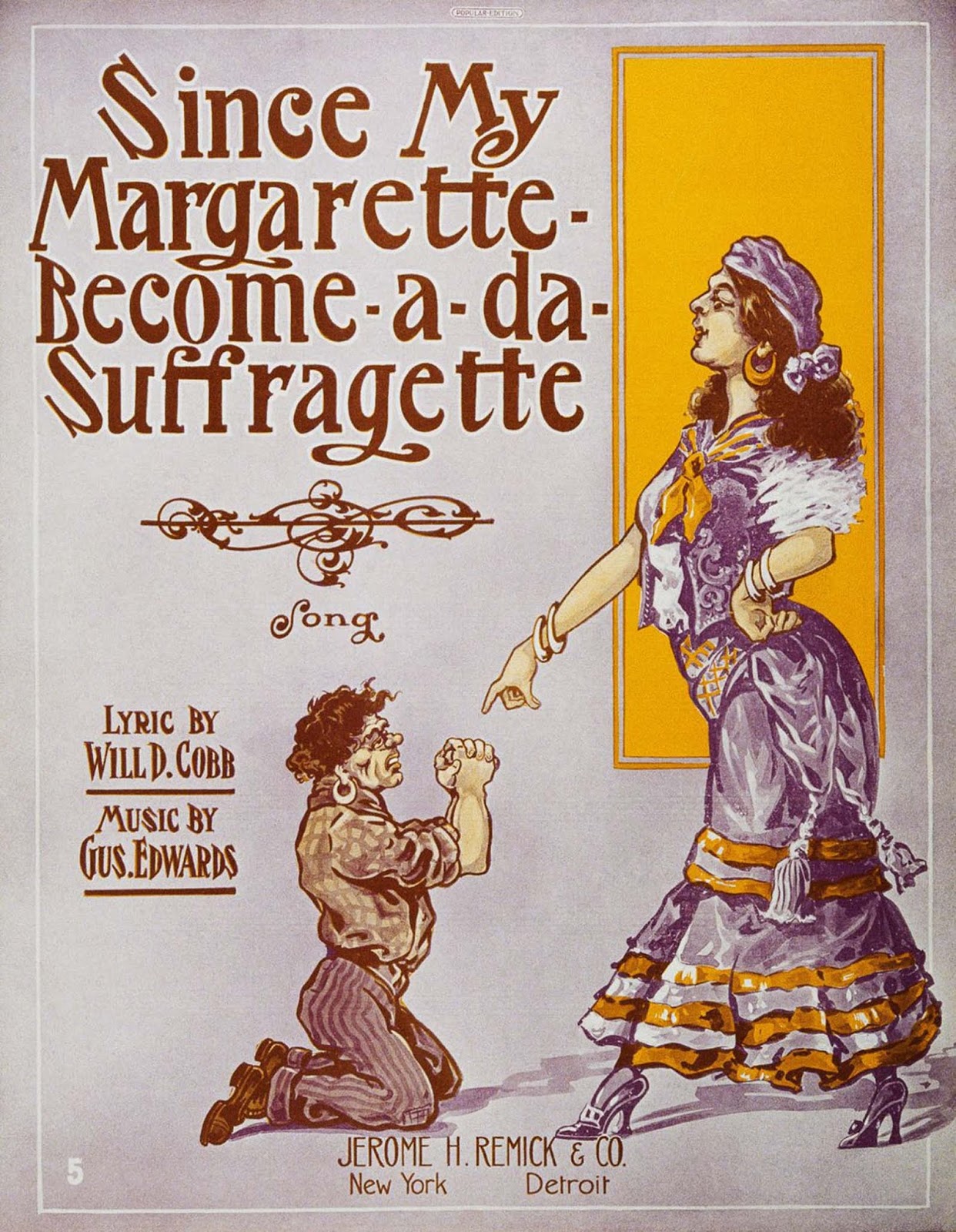 A satirical suffrage-themed songbook. 1910.
